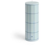 HAY - Column Pillar Candle Large, Blue / Light Blue - Blue