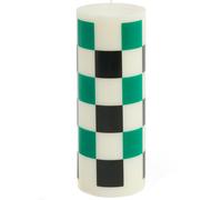 HAY - Column Pillar Candle M, Black / Green / Off-white - Black