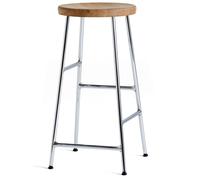 HAY - Cornet Barstol Low, Oiled Oak/Chrome - Chrome