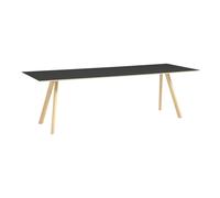 HAY - CPH 30 Table 90x250x74 cm, Waterbased Lacquered Oak/Black Linoleum - Black