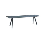 HAY CPH30 2.0 dining table 90x250 cm Smokey blue linoleum-Deep blue