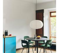 HAY Ellipse lampshade, white, paper/bamboo, Ø70 cm