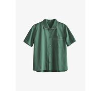 Hay Emerald Green Outline Contrast-trim Organic-cotton Pyjama Shirt