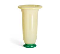 HAY Empire vase Large Sand-lemon rim-green base