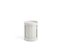 HAY Facet 100 Side Table With Feet/Wheels Low Misty Grey