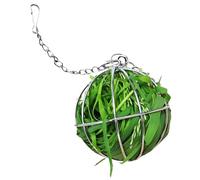 Hay Feeder Ball - Metal Grass Rack Toy | Hanging Feed Dispenser For Hamster Chinchilla Guinea Pig, Small Pet Chew Ball Holder For Cage Exercise Entertainment And Healthy Feeding Habits
