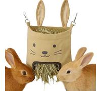 Hay Feeder for Small Animals - Hanging Rabbit 25cm Hay Bag, Breathable Support | Encourages Chewing Convenient Feeding Accessory in Rabbit Cage,