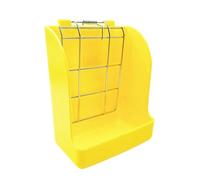 Hay Feeder - Grass Stand Design | External Anti-Pick Spring Mechanism | Blue, Yellow, Pink Small Animal Feeding Accessory | Practical, Hygienic, Lightweight 228g Hay Rack