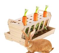 Hay Feeder - Hay Holder Feeding Station | Large Bunny Hay Rack | Large Wooden Hay Feeder with Detachable Top | Feeder for Guinea Pigs, Pet Supplies