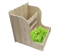 Hay Feeder Rabbits - Anti-Waste Grass Rack, Chew Resistant Feeding Box, Natural Dispenser, Cage Accessory | Stable Hokhabitat Enclosure Tool For Small Animals From Tj