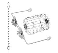 Hay Feeder - Sturdy Stainless Steel Construction, Detachable Bowl Rust Proof, Large Capacity Grass Feeder | Small Animal Cage Accessory for Chinchilla Hamster Guinea Pig Livestock Feeding