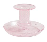 HAY - Flare Stripe Candlestick, Pink / White - Pink