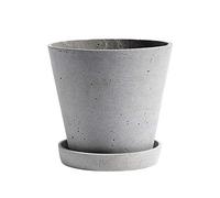 HAY Flowerpot Jar With Saucer M Gray