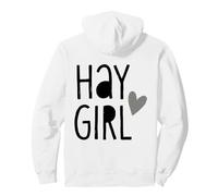 HAY GIRL Cute Equestrian Lover Pun Horse Pullover Hoodie