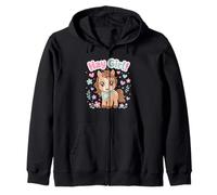 Hay Girl Cute Horse Zip Hoodie