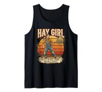 Hay Girl Raised on Dirt Drama Bale Stacks Tank Top