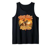 Hay Girl Ride On Western Cowgirl Horse Desert Sunset Tank Top