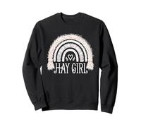 Hay Girl Western Rope Rainbow Farm Horses Country Sweatshirt