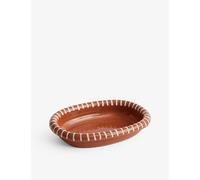 Hay Hay Barro Small Striped Terracotta Oval Dish
