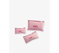 Hay Hay Candy Mono Plastic Wash Bag Set Of Three Light Pink