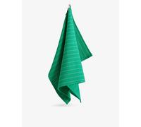 Hay Hay Canteen Striped Cotton Tea Towel Emerald Pinstripe