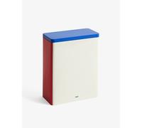 Hay Hay Checkerboard-Pattern Large Tin Container Offwhite Blue And Red
