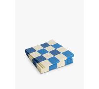 Hay Hay Checkered Paper Napkins Set Of 20 Off White Blues