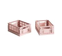 HAY - Colour Crate Storage Boxes Mini 2-pack, Blush - Blush
