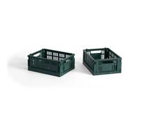 HAY HAY Colour Crate Mini 2-pack 13x17 cm Dark green