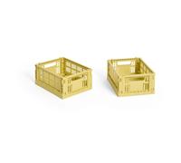 HAY Colour Crate Storage Box Mini Set of 2 Dusty Yellow