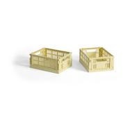 HAY HAY Colour Crate Mini 2-pack 13x17 cm Light yellow
