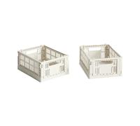 HAY - Colour Crate Storage Boxes Mini 2-pack, Off-white - Off-White