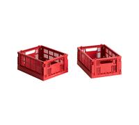 HAY HAY Colour Crate Mini 2-pack 13x17 cm Red