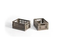 HAY - Colour Crate Mini Storage 2-pack, Warm Grey - Warm Grey