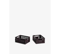 Hay Hay Colour Stackable Mini Plastic Crates Set Of Two Bordeaux