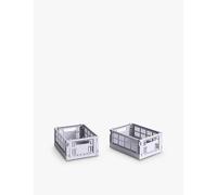 Hay Hay Colour Stackable Mini Plastic Crates Set Of Two Lavender