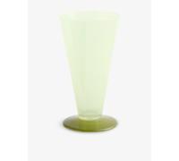 Hay Hay Conical Small Glass Vase Light Green Dark Lime S