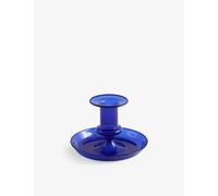 Hay Hay Flare Borosilicate-Glass Candle Holder 7cm Dark Blue