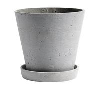 HAY HAY Flowerpot with saucer L Ø17.5 cm Grey