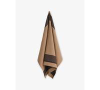 Hay Hay Linear Striped Cotton and Linen Tea Towel Mocca