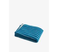 Hay Hay Outdoor Market Striped Wool Throw 180cm x 130cm Blue With Beige Stripe