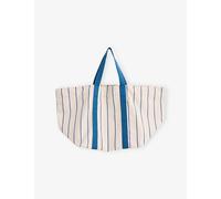 Hay Hay Outdoor Market Striped Woven Picnic Bag Beige With Blue Stripe M