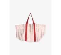 Hay Hay Outdoor Market Striped Woven Picnic Bag Beige With Red Stripe M