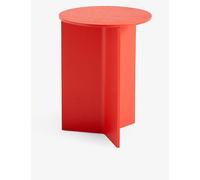 Hay Red Slit Round Power-coated Steel Side Table 35.5cm