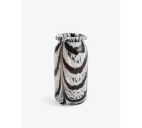 Hay Hay Splash Swirl-Pattern Glass Vase Coffee And White