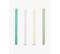 Hay Hay Square Unscented Wax Candles Set Of Four Pastel