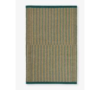 Hay Hay Tapis Striped Cotton and Jute Mat 60cm x 95cm Black And Green