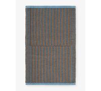 Hay Hay Tapis Striped Cotton and Jute Mat 60cm x 95cm Chestnut And Blue
