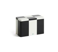 Tin Container Medium Black and off-white storage box Hay