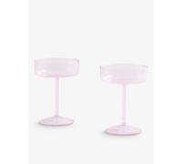 Hay Hay Tint Coupe Glasses Set Of Two Pink